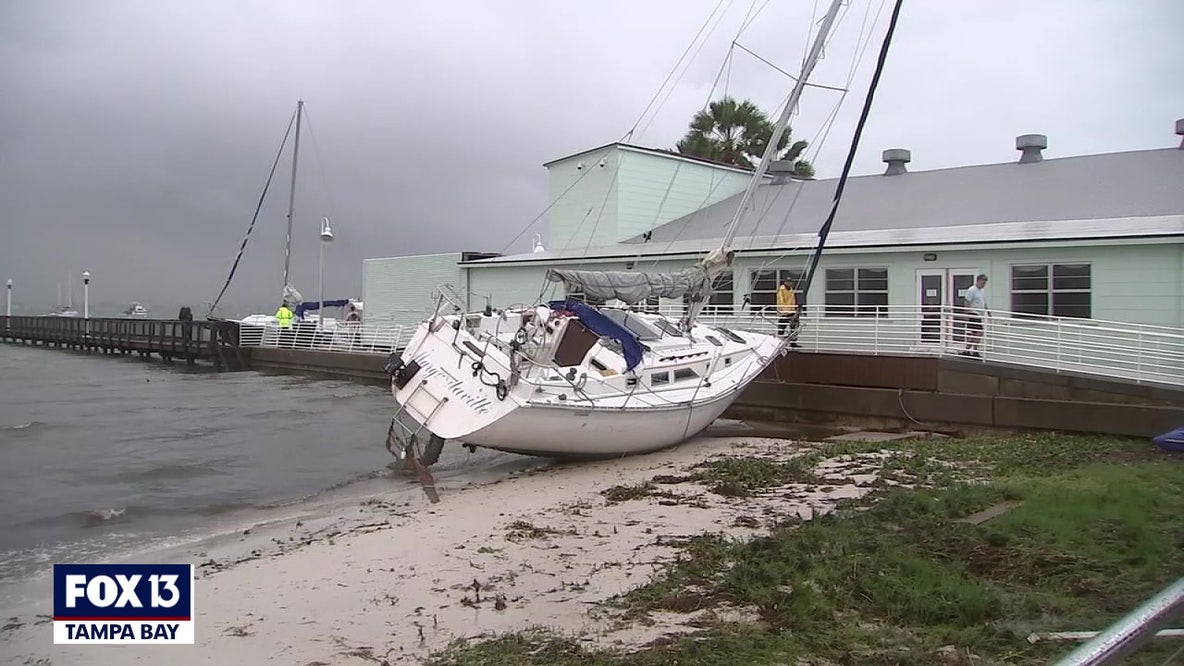 Eta floods Gulfport, washes sailboats ashore